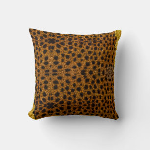 Hübscher Leder-Gepard-Tierdruck mit Glitter Kissen