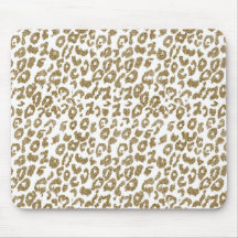 Hübscher Leopard Print Gold Glitzer