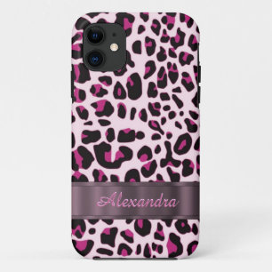 Hübscher Leopardendruck personalisiert iPhone 11 Hülle