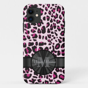 Hübscher Leopardenprint in Monogrammatik Case-Mate iPhone Hülle