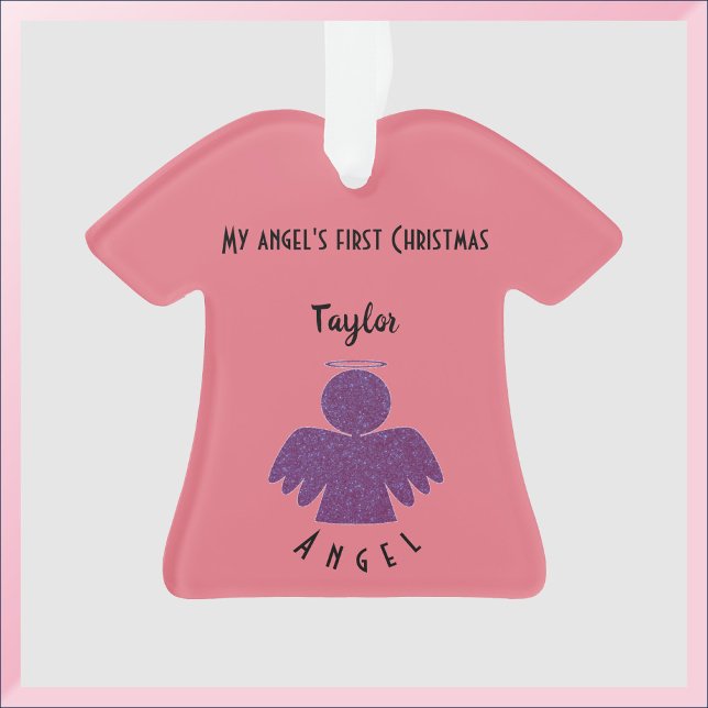 Hübscher Lila Glitzer Angel Ornament (Von Creator hochgeladen)