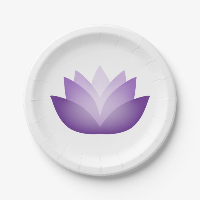 Hübscher Lila Lotus Pappteller (Vorderseite)
