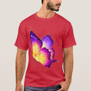 Hübscher Lila Schmetterling T-Shirt