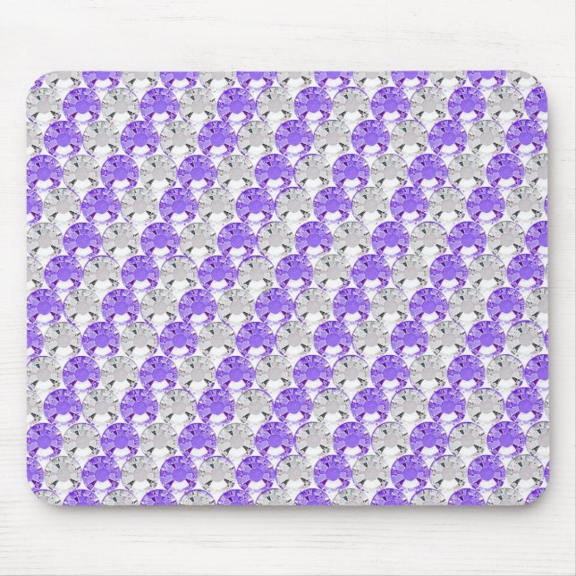 Hübscher lila und klarer diamante de mousepad (Vorne)