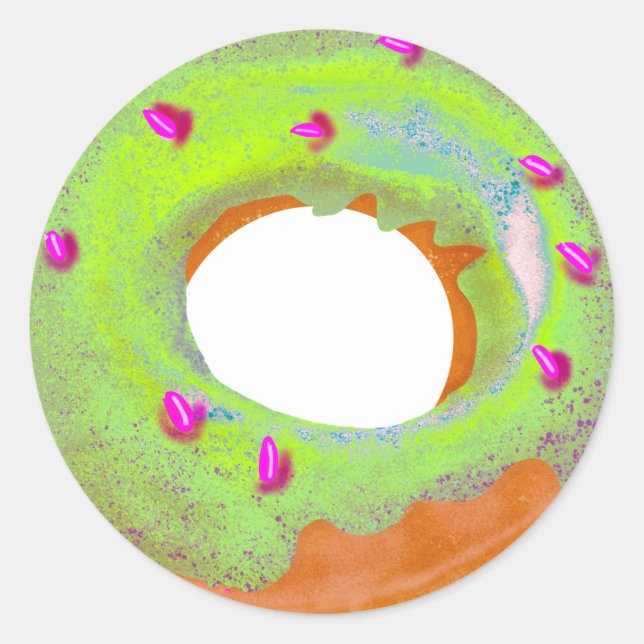 Hübscher Limoner Donut-Wall-Aufkleber Runder Aufkleber (Vorderseite)