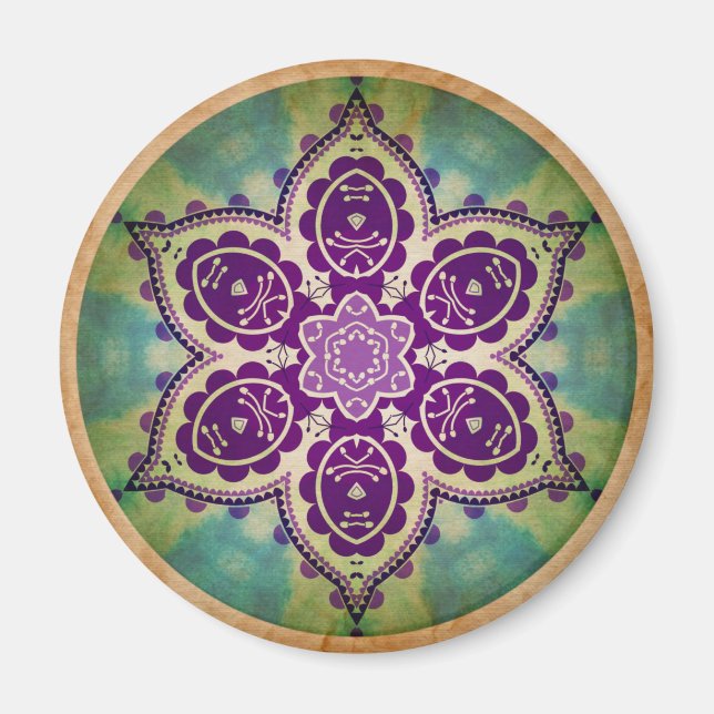 Hübscher Mandala-Magnet Magnet (Vorne)