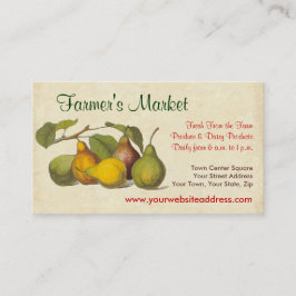 Hübscher Markt für Vintage Birnen, Greengrocer Visitenkarte