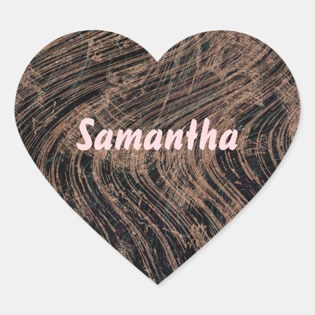 Hübscher Marmor Herz-Aufkleber (Vorderseite)