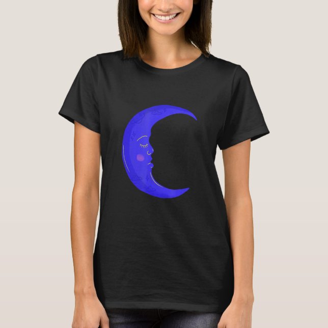 Hübscher Mond mit Gesicht T-Shirt (Vorderseite)