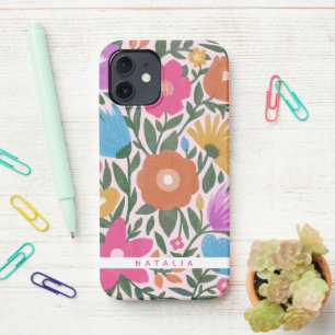 Hübscher, muffiger Frühling Florals   Name iPhone 12 Hülle