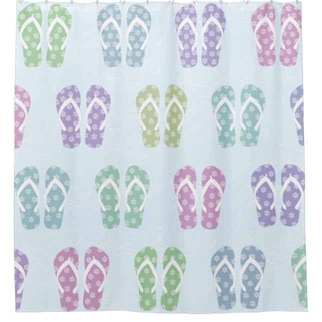 Hübscher Multicolor Drehte Flop Summer Duschvorhang (Vorderseite)