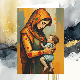 Hübscher Muttertag | Mama und Baby Karte