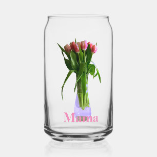 Hübscher Muttertag Rosa Tulips Fotografie Mama Dosenglas