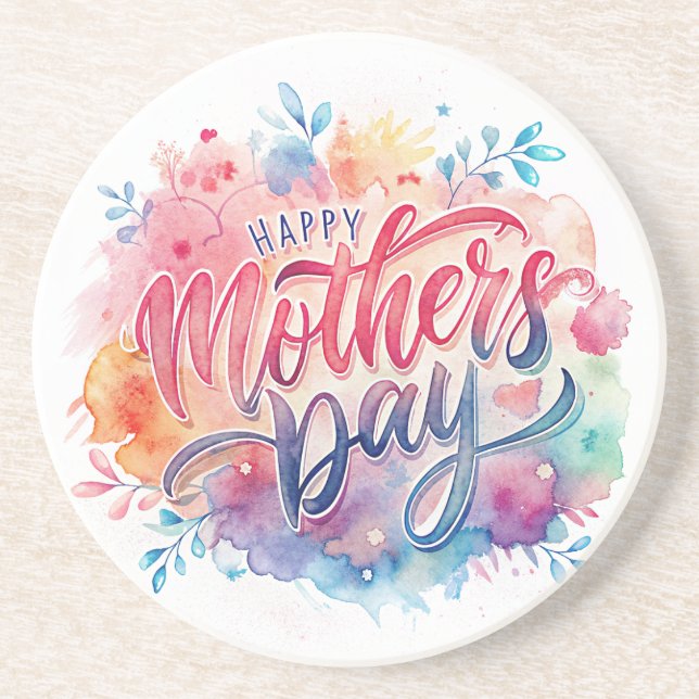 Hübscher Muttertag Sandstone-Untersetzer Getränkeuntersetzer (Vorne)