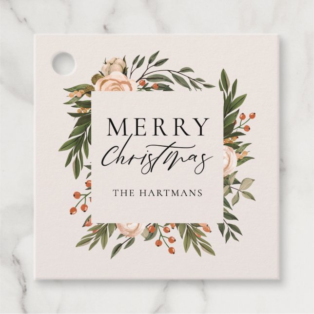 Hübscher Name der Grünen Blüte Geschenkanhänger (Vorderseite)