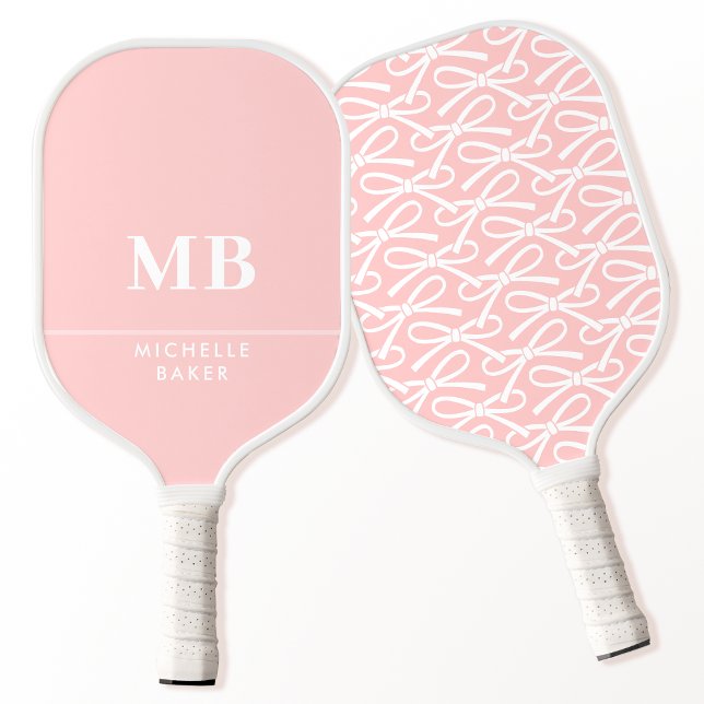 Hübscher Name des Monogramms Bogen Pickleball Schläger (Von Creator hochgeladen)