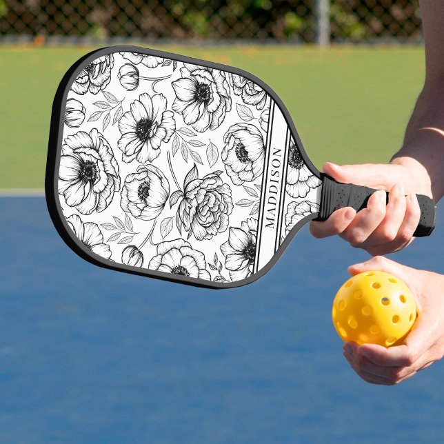 Hübscher Name Pickleball Schläger (Pretty Floral Name Pickleball Paddle)