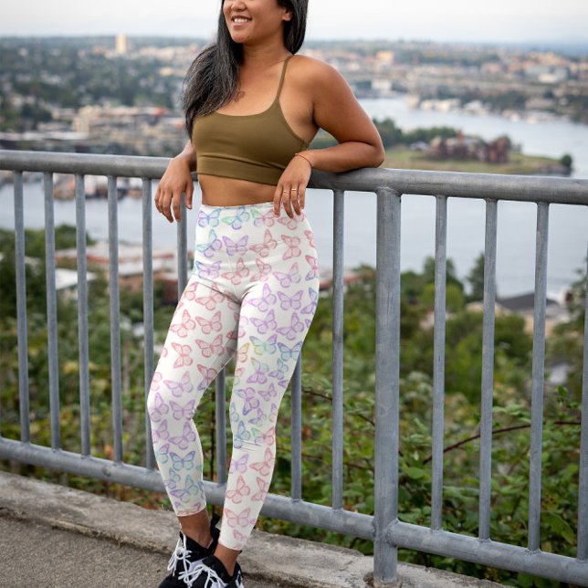 Hübscher Niedlicher Girl Pastel Butterfly Pattern  Leggings (Von Creator hochgeladen)