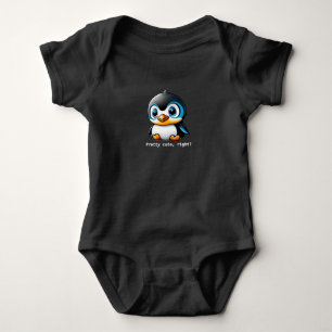 Hübscher Niedlicher Rechtstext Kleiner Pinguin Car Baby Strampler