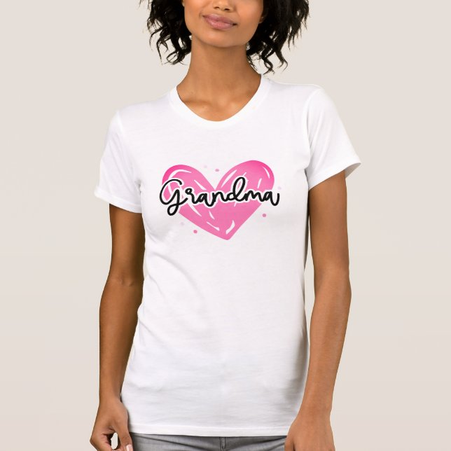Hübscher Oma Heart T - Shirt (Vorderseite)
