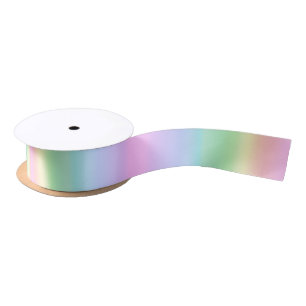 Hübscher Ombre Pastel Rainbow Gradient Strip Satinband