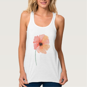 Hübscher Orange Poppy Maternity Tank Top