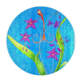 Hübscher Orchid Bird Schneidebrett
