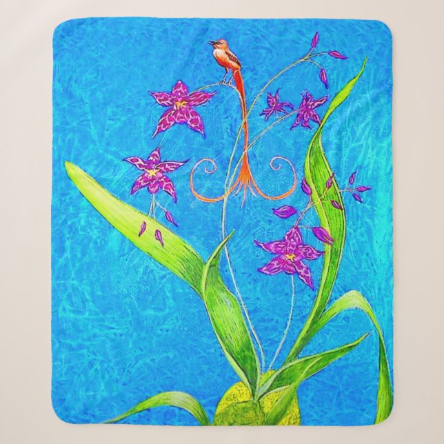 Hübscher Orchid Bird Sherpadecke (Vorderseite)