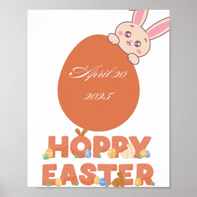 hübscher Ostergeschenkkarte Poster (Vorne)