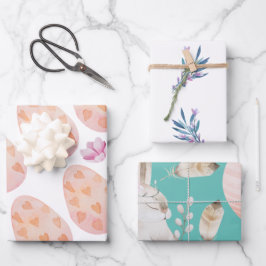 Hübscher Osterhasen und Eier  Geschenkpapier Set