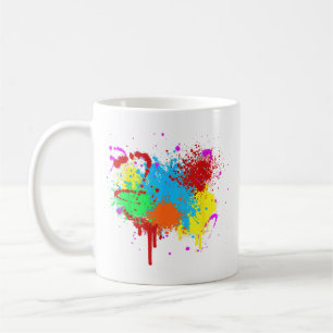 Hübscher Paint-Spritzer-Malvorgang Abstrakter Art Kaffeetasse