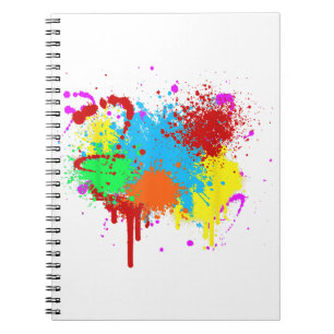 Hübscher Paint-Spritzer-Malvorgang Abstrakter Art Notizblock