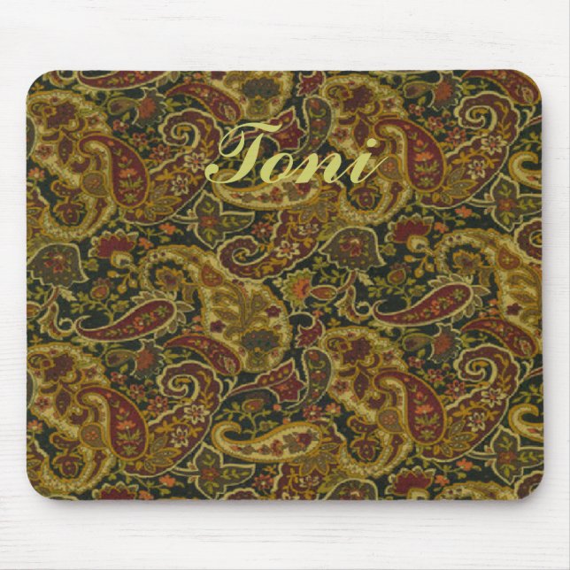 Hübscher Paisley-Druck-Entwurf Mousepad (Vorne)