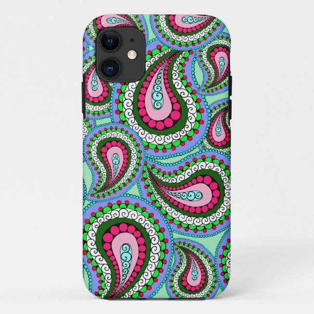 Hübscher Paisley-Telefon-Kasten Case-Mate iPhone Hülle (Rückseite)