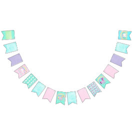Hübscher Pastell farbige Wimpelkette