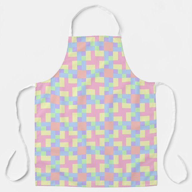 Hübscher Pastellfarbenblock Osterfrühlingsblock Schürze (Vorderseite)