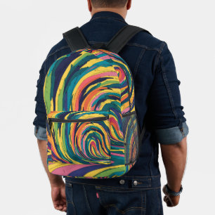 Hübscher, pastellfarbener Regenbogen Bedruckter Rucksack