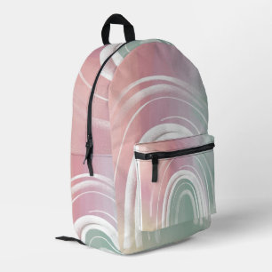 Hübscher, pastellfarbener Regenbogen Bedruckter Rucksack