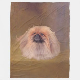 Hübscher Pekingese-Hund Fleecedecke