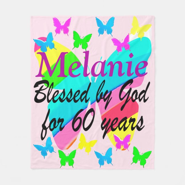 HÜBSCHER PERSONALISIERTER 60. GEBURTSTAG FLEECE BL (Vorderseite)