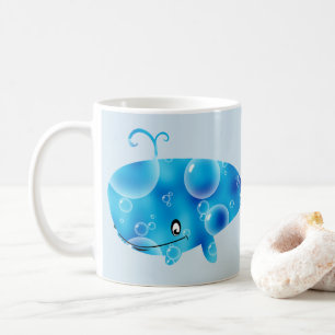 Hübscher personalisierter Blauwal Kaffeetasse