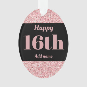 Hübscher personalisierter Geburtstagsgeschenk 16. Ornament