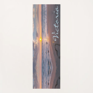 Hübscher Personalisierter Ozean Sunset Name Yoga M Yogamatte