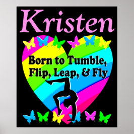 HÜBSCHER PERSONALISIERTER RAINBOW GYMNASTICS POSTE POSTER