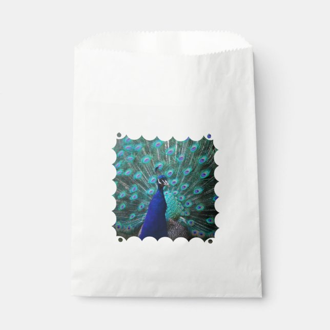Hübscher Pfau Geschenktütchen (Vorderseite)