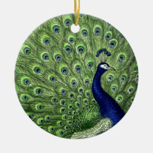 Hübscher Pfau Keramik Ornament