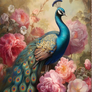 Hübscher Pfau Seidenpapier