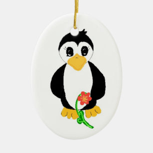 Hübscher Pinguin Keramikornament