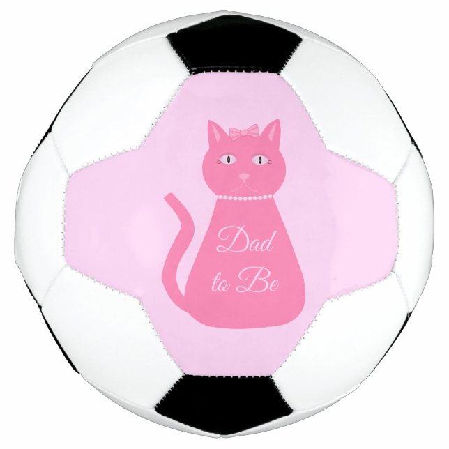 Hübscher Pink Baby Girl Katze Individueller Vater  Fußball (Vorderseite)