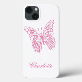Hübscher Pink Butterfly iPhone Case